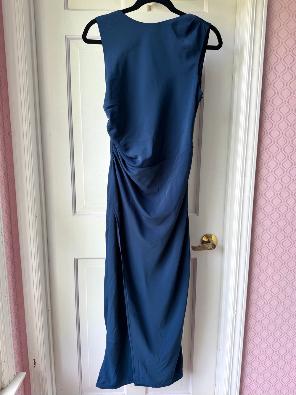 Abercrombie & Fitch Navy Sleeveless Draped Maxi Dress Size Medium